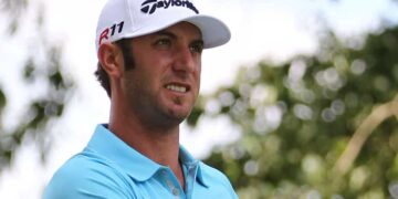 Dustin Johnson al comando del Saudi International 2021.