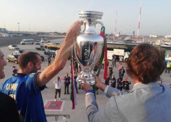 L’Italia campione d’Europa è rientrata a Roma.