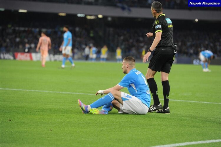 Napoli, lesione all’adduttore per Alessandro Buongiorno: stagione terminata